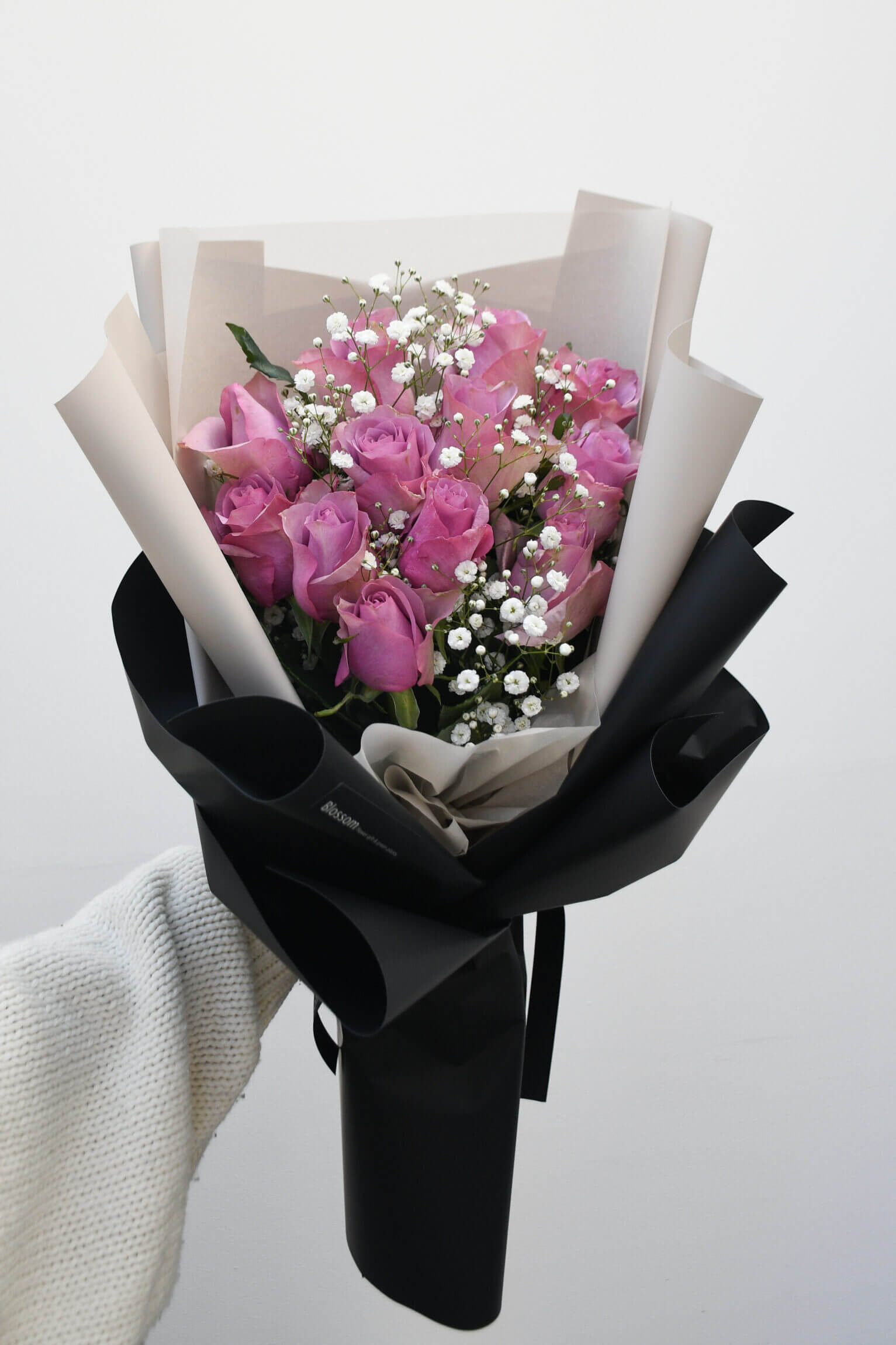 ピンク薔薇のドレスブーケ