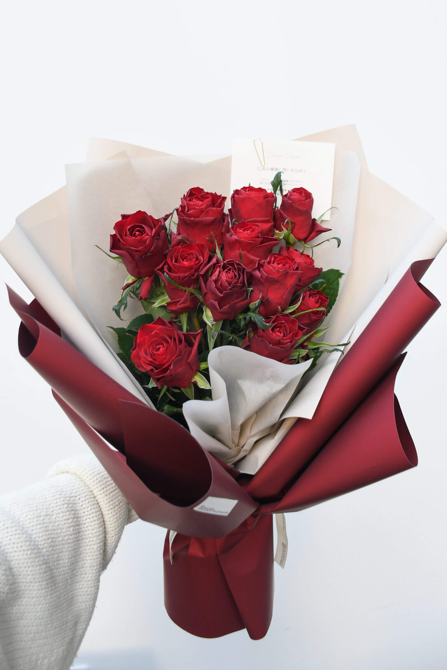 赤薔薇のドレスブーケ