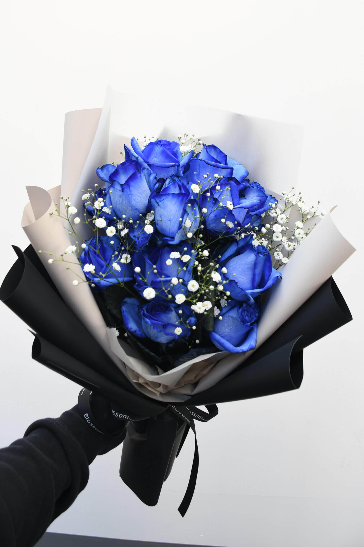 青薔薇のドレスブーケ