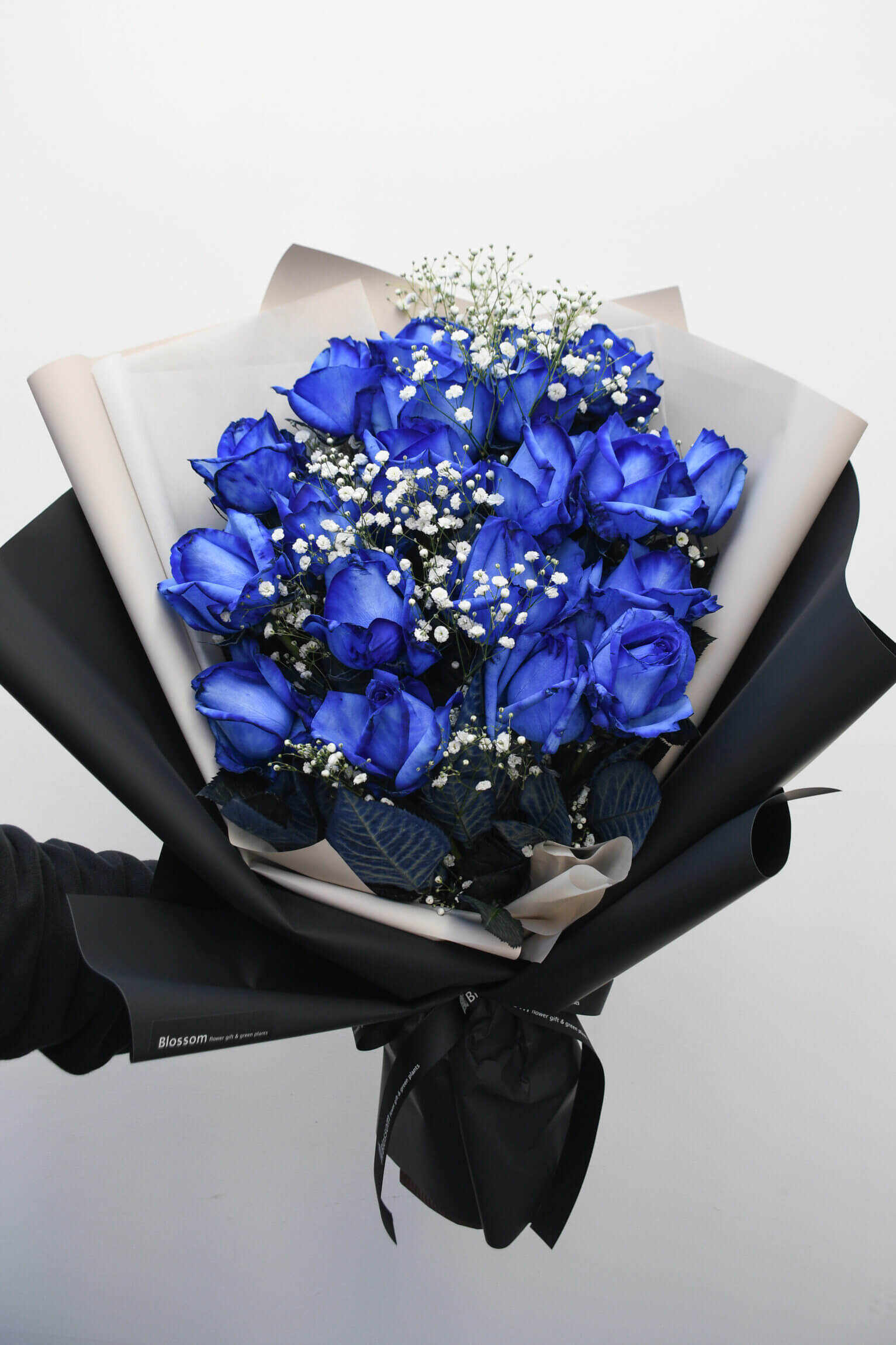 青薔薇のドレスブーケ