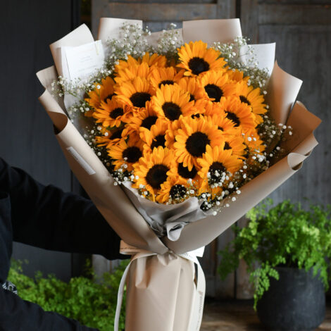 ひまわりの花束
