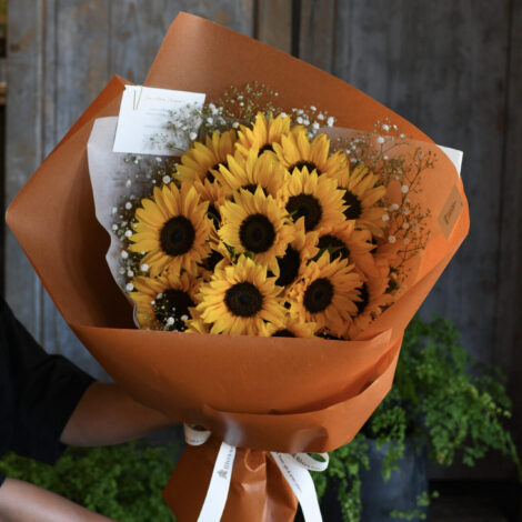 ひまわりの花束