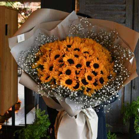 ひまわりの花束
