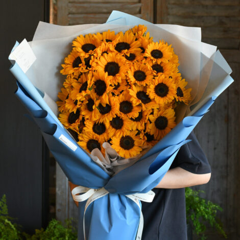 ひまわりの花束